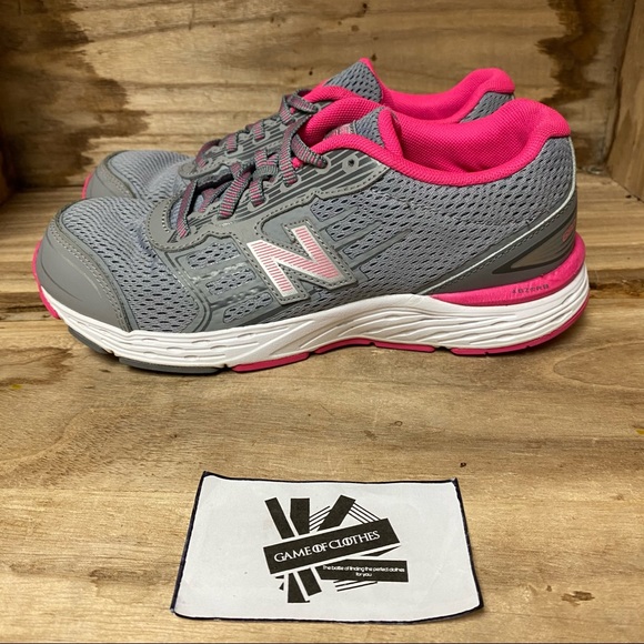 New balance 680 v5 grey pink running sneakers - Picture 4 of 8